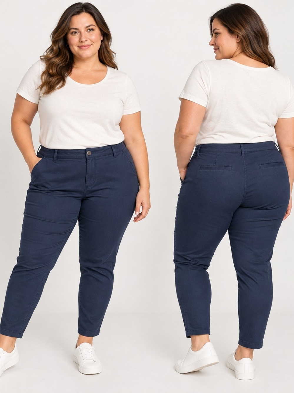 NEW Old Navy Size 22 Skinny Stretch Navy Pants Contemporary Casual Minimalist Ev